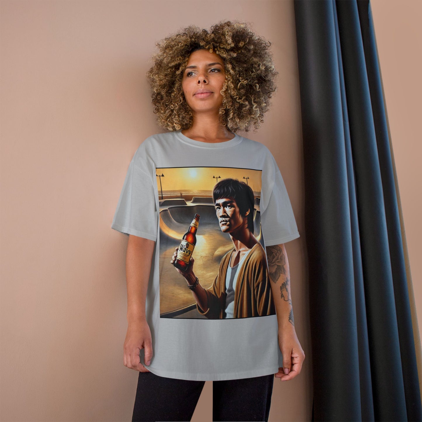Retro Champion T-Shirt - Bruce Lee Inspired Art for Casual Style