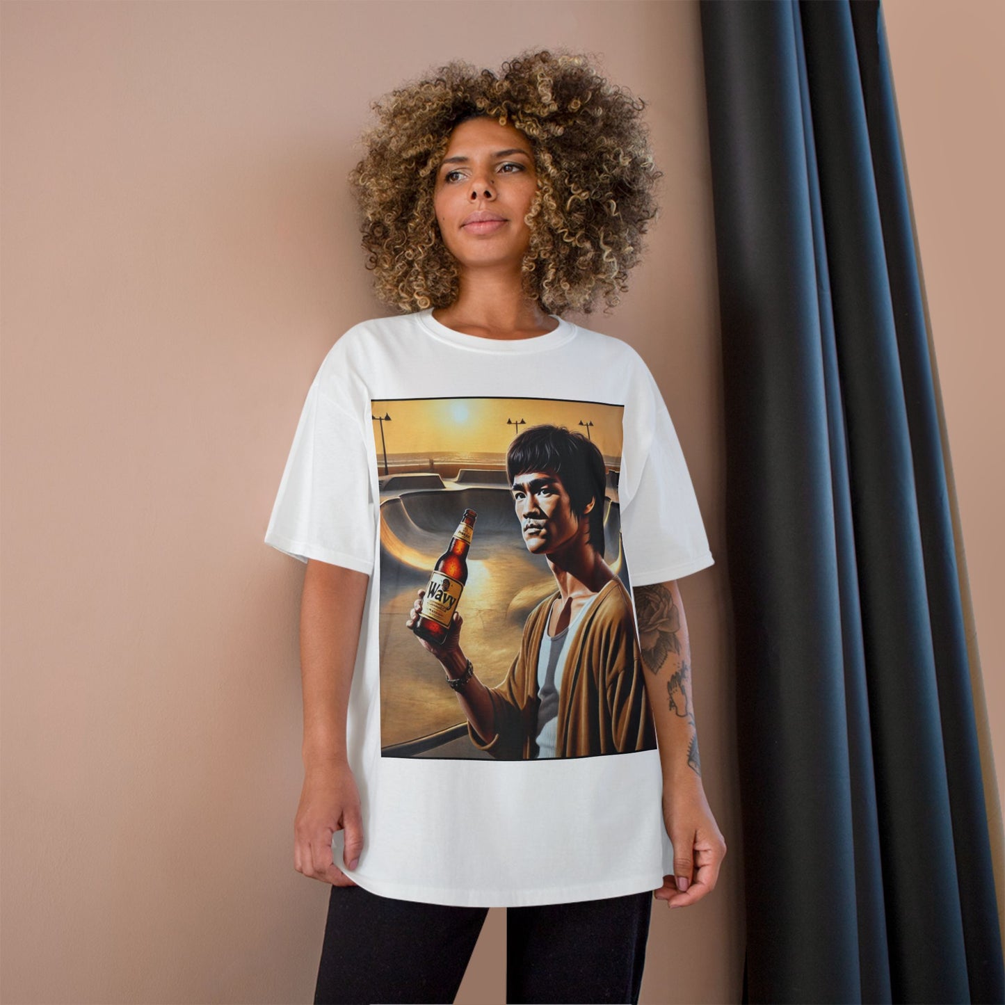 Retro Champion T-Shirt - Bruce Lee Inspired Art for Casual Style