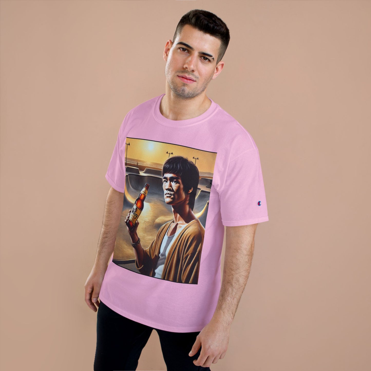 Retro Champion T-Shirt - Bruce Lee Inspired Art for Casual Style