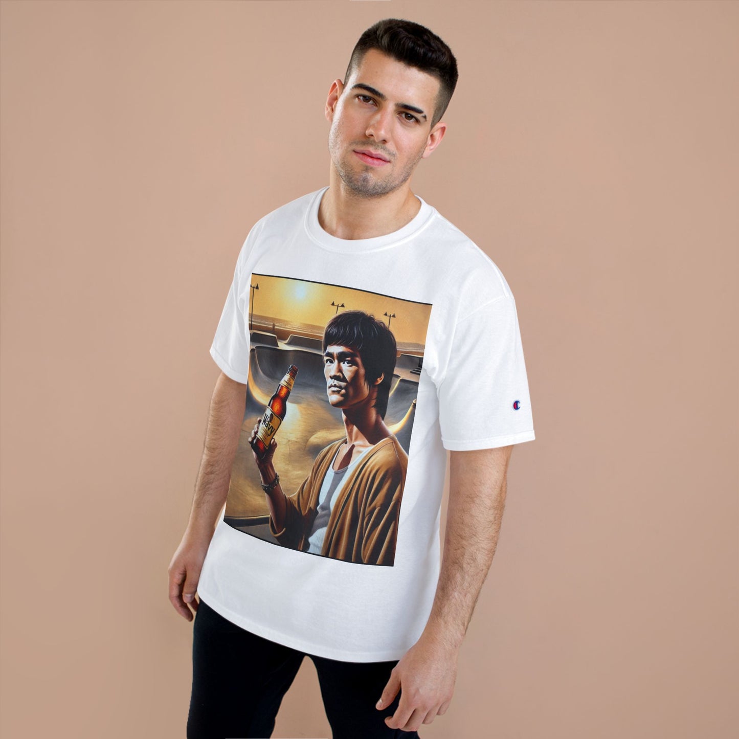 Retro Champion T-Shirt - Bruce Lee Inspired Art for Casual Style