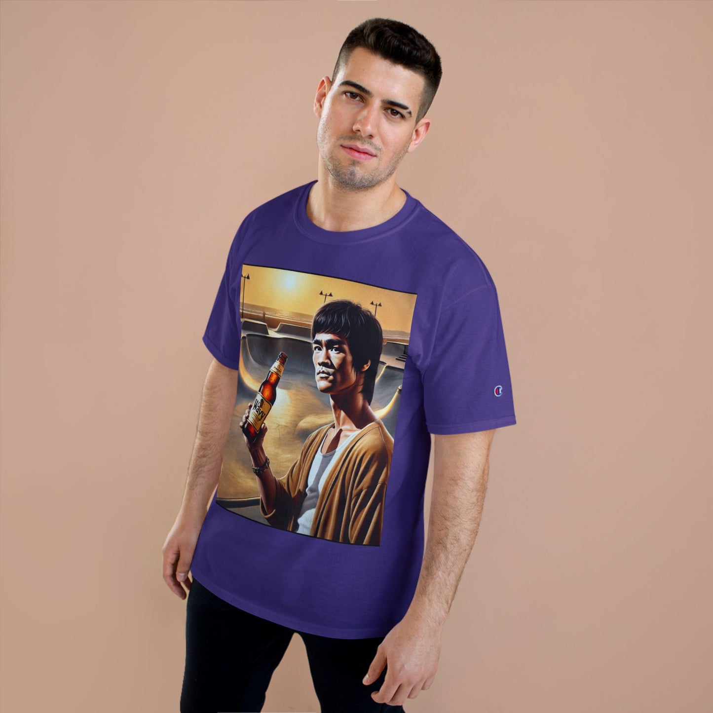 Retro Champion T-Shirt - Bruce Lee Inspired Art for Casual Style