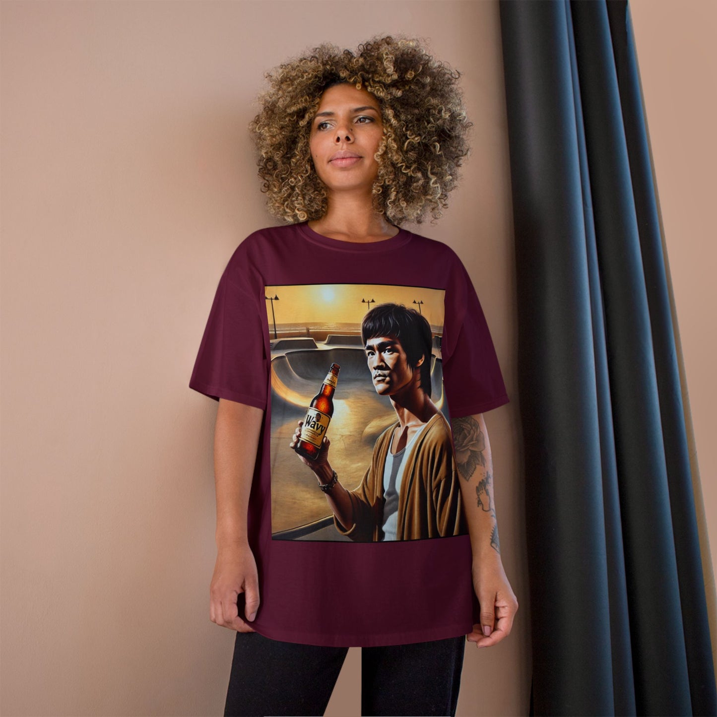 Retro Champion T-Shirt - Bruce Lee Inspired Art for Casual Style