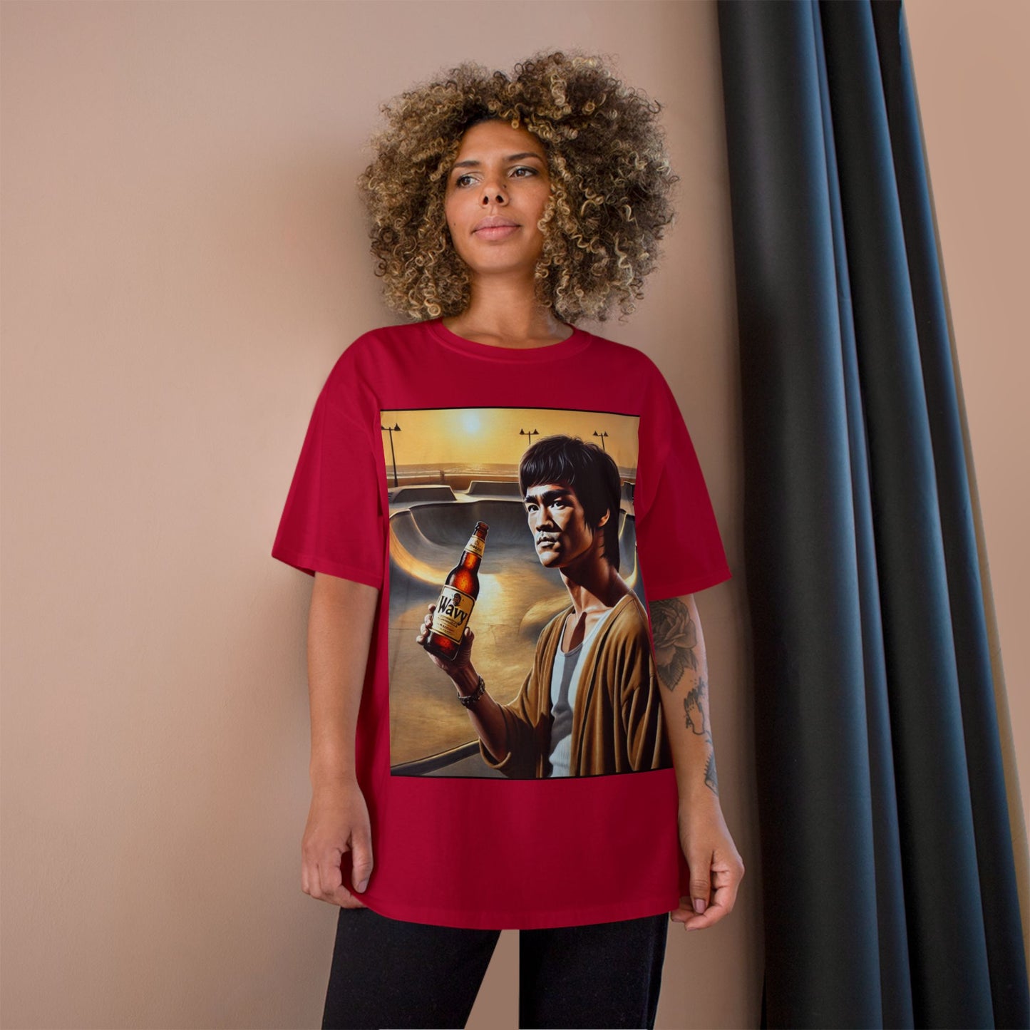 Retro Champion T-Shirt - Bruce Lee Inspired Art for Casual Style
