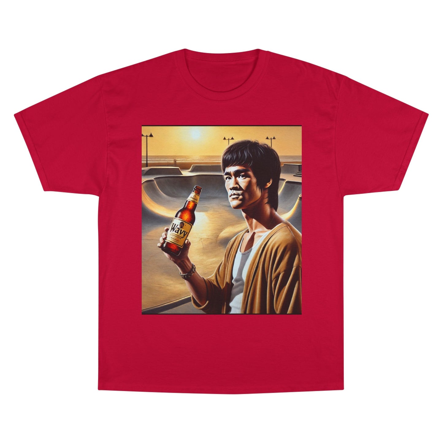 Retro Champion T-Shirt - Bruce Lee Inspired Art for Casual Style