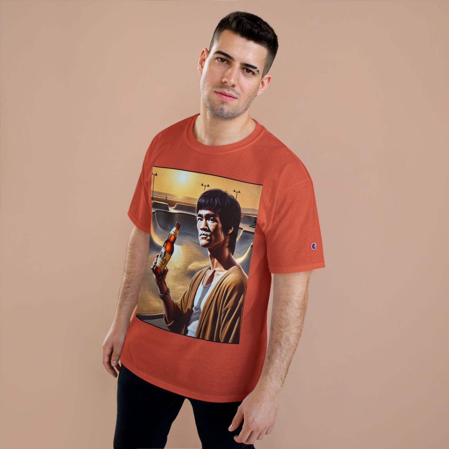 Retro Champion T-Shirt - Bruce Lee Inspired Art for Casual Style