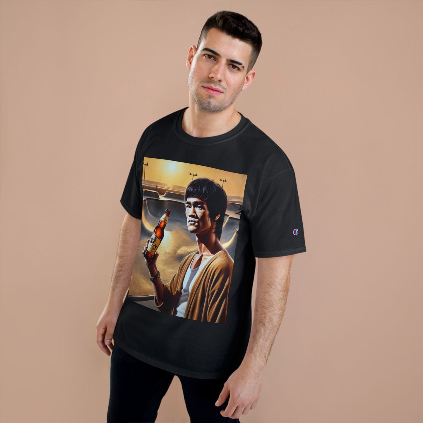 Retro Champion T-Shirt - Bruce Lee Inspired Art for Casual Style