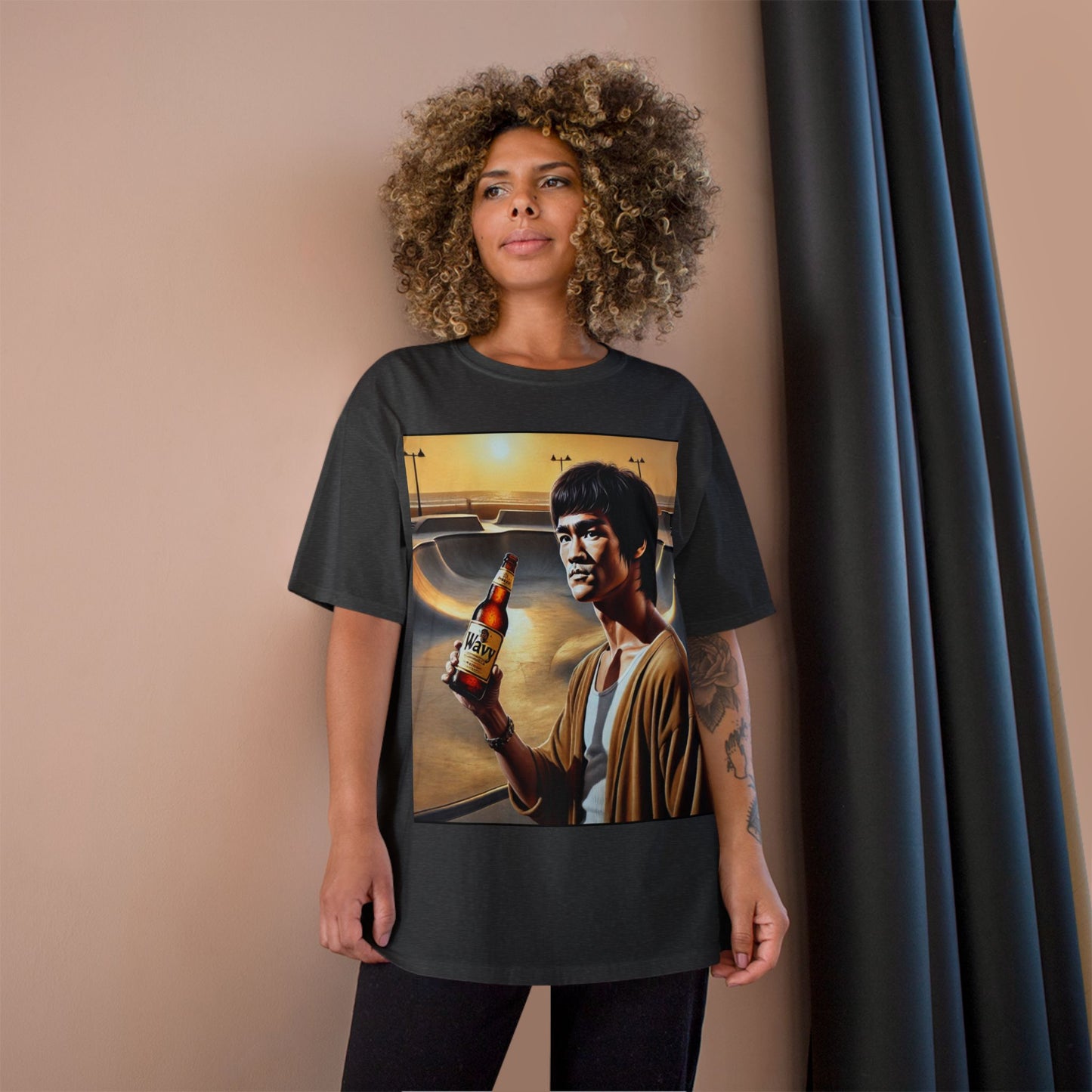 Retro Champion T-Shirt - Bruce Lee Inspired Art for Casual Style