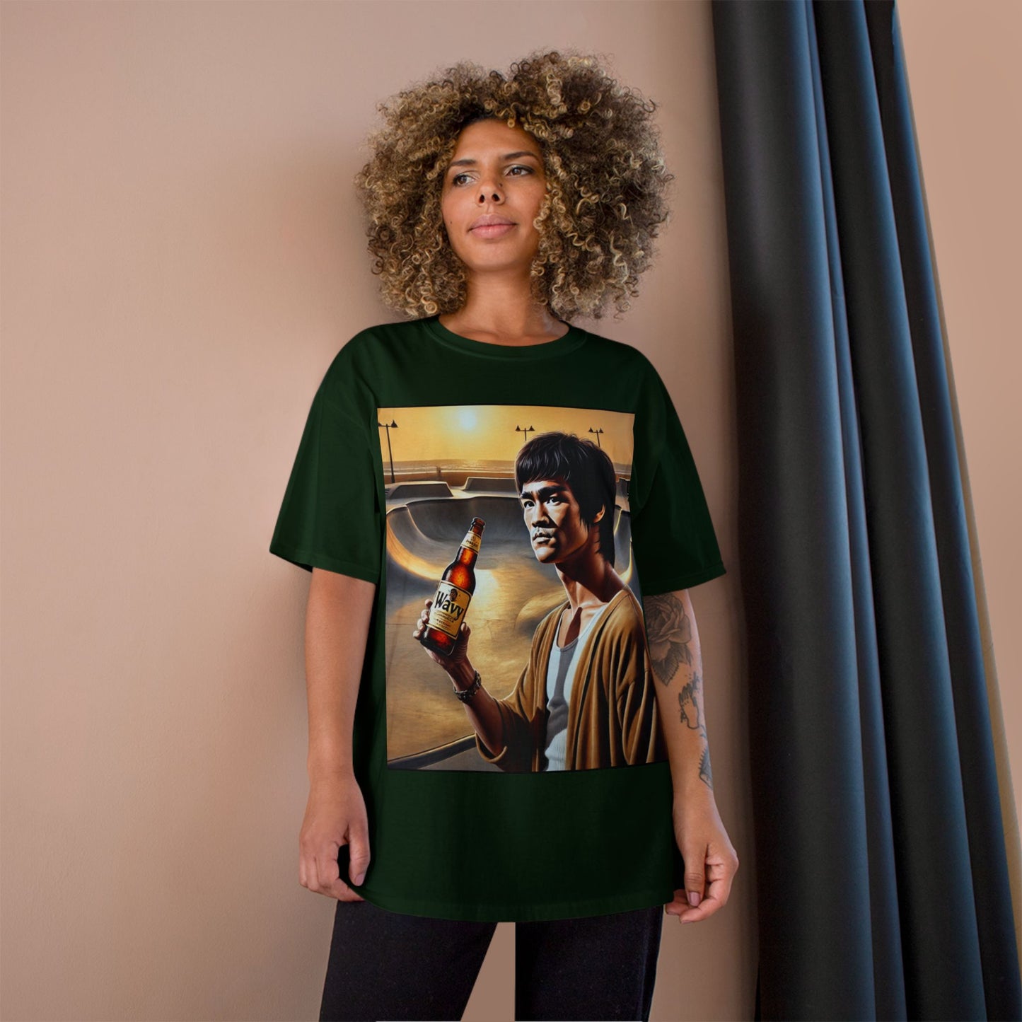 Retro Champion T-Shirt - Bruce Lee Inspired Art for Casual Style