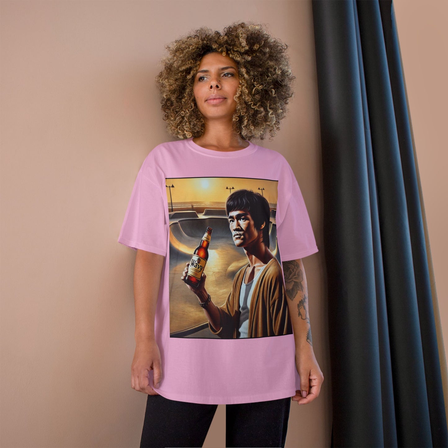 Retro Champion T-Shirt - Bruce Lee Inspired Art for Casual Style