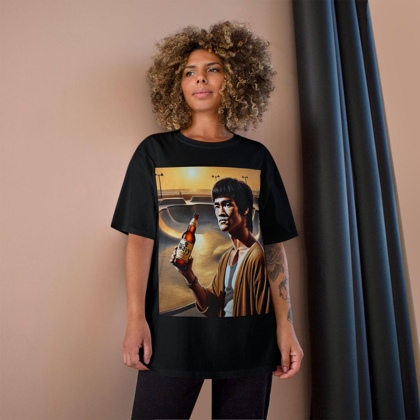 Retro Champion T-Shirt - Bruce Lee Inspired Art for Casual Style