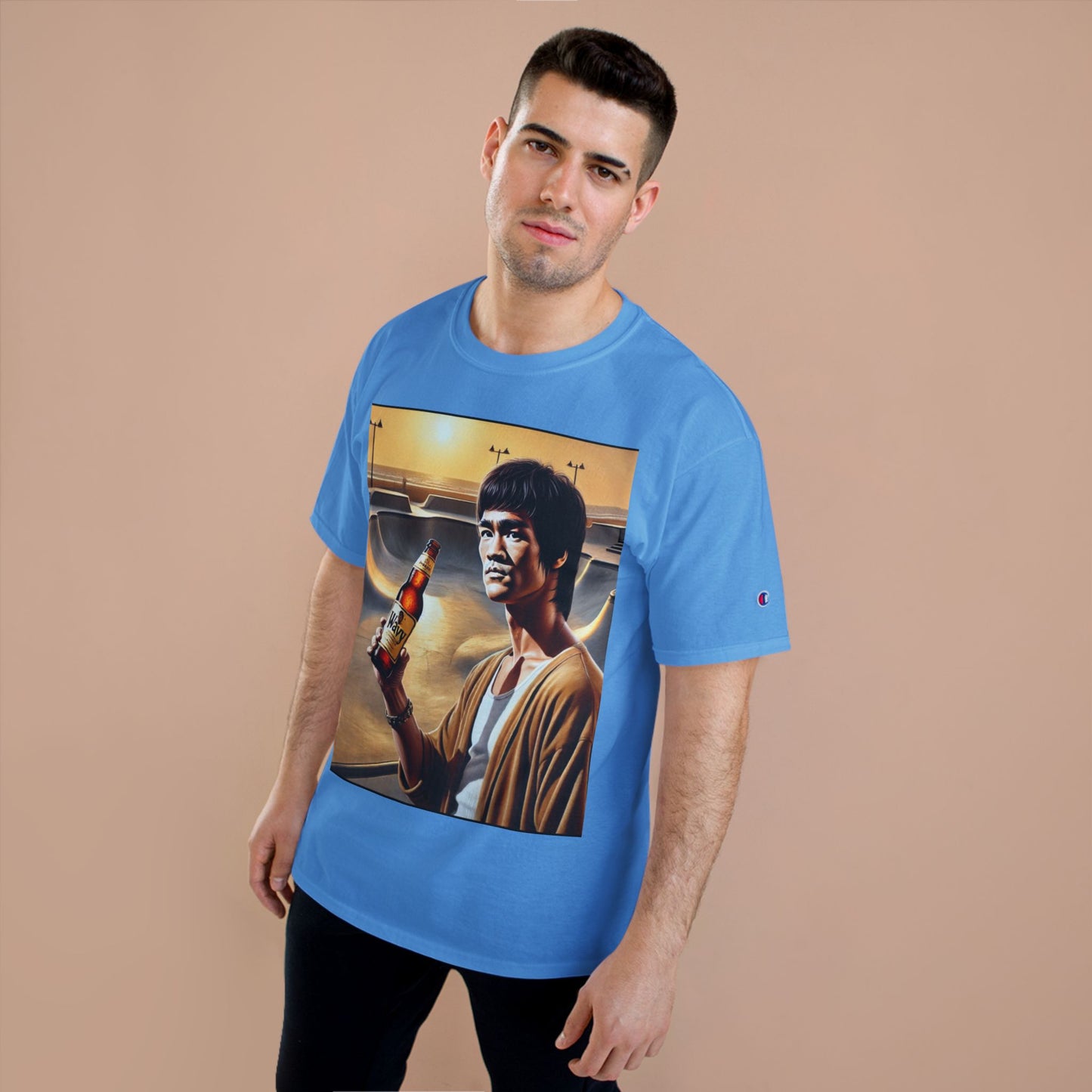Retro Champion T-Shirt - Bruce Lee Inspired Art for Casual Style