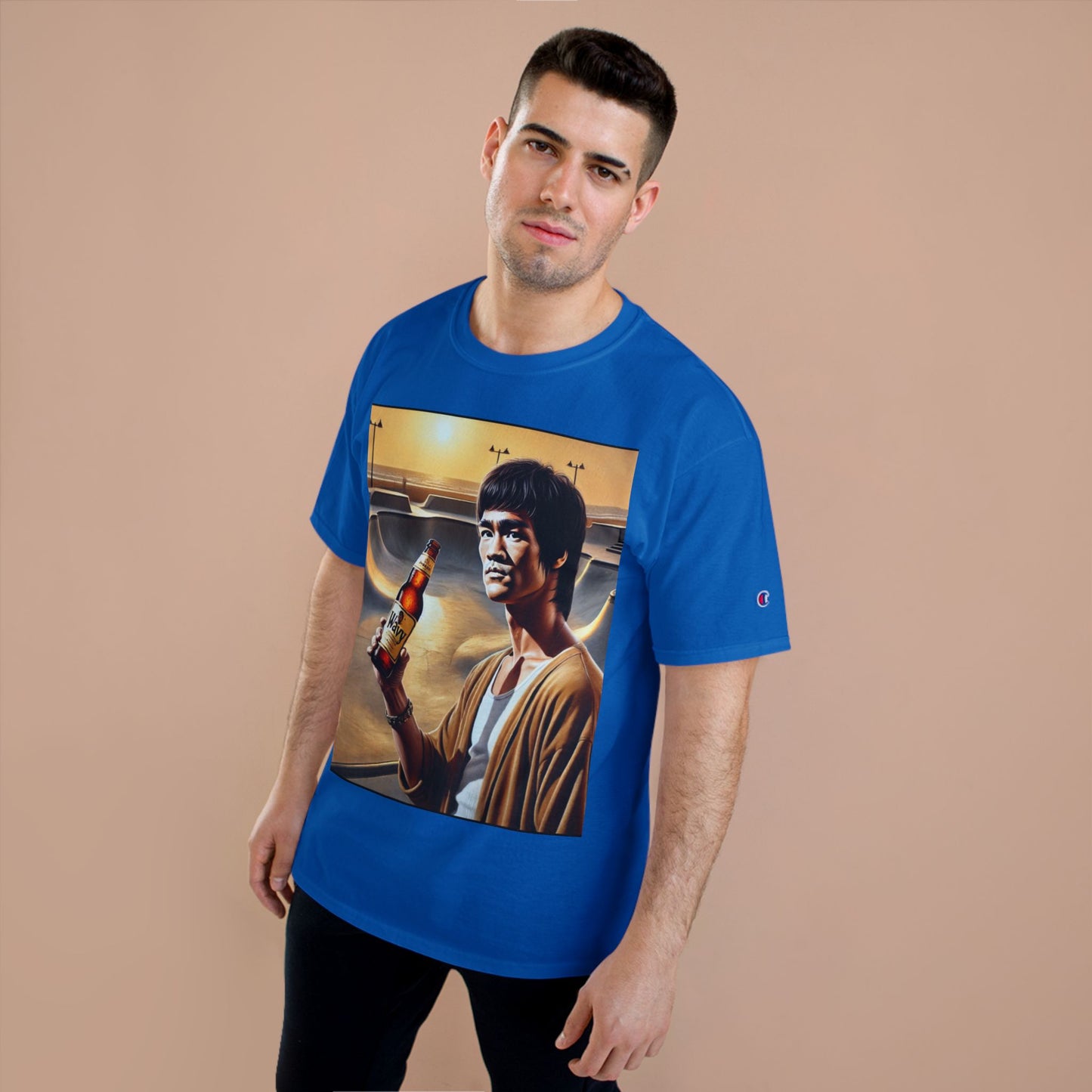 Retro Champion T-Shirt - Bruce Lee Inspired Art for Casual Style