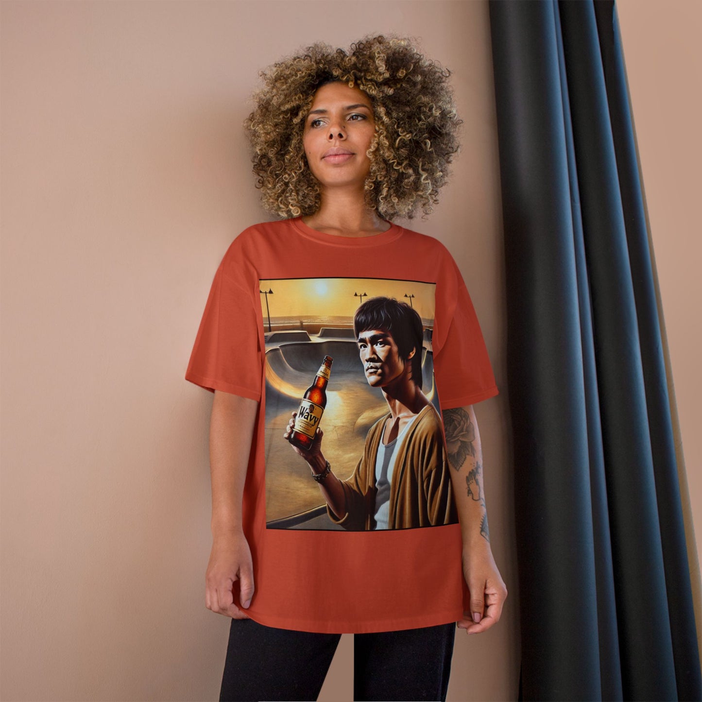 Retro Champion T-Shirt - Bruce Lee Inspired Art for Casual Style