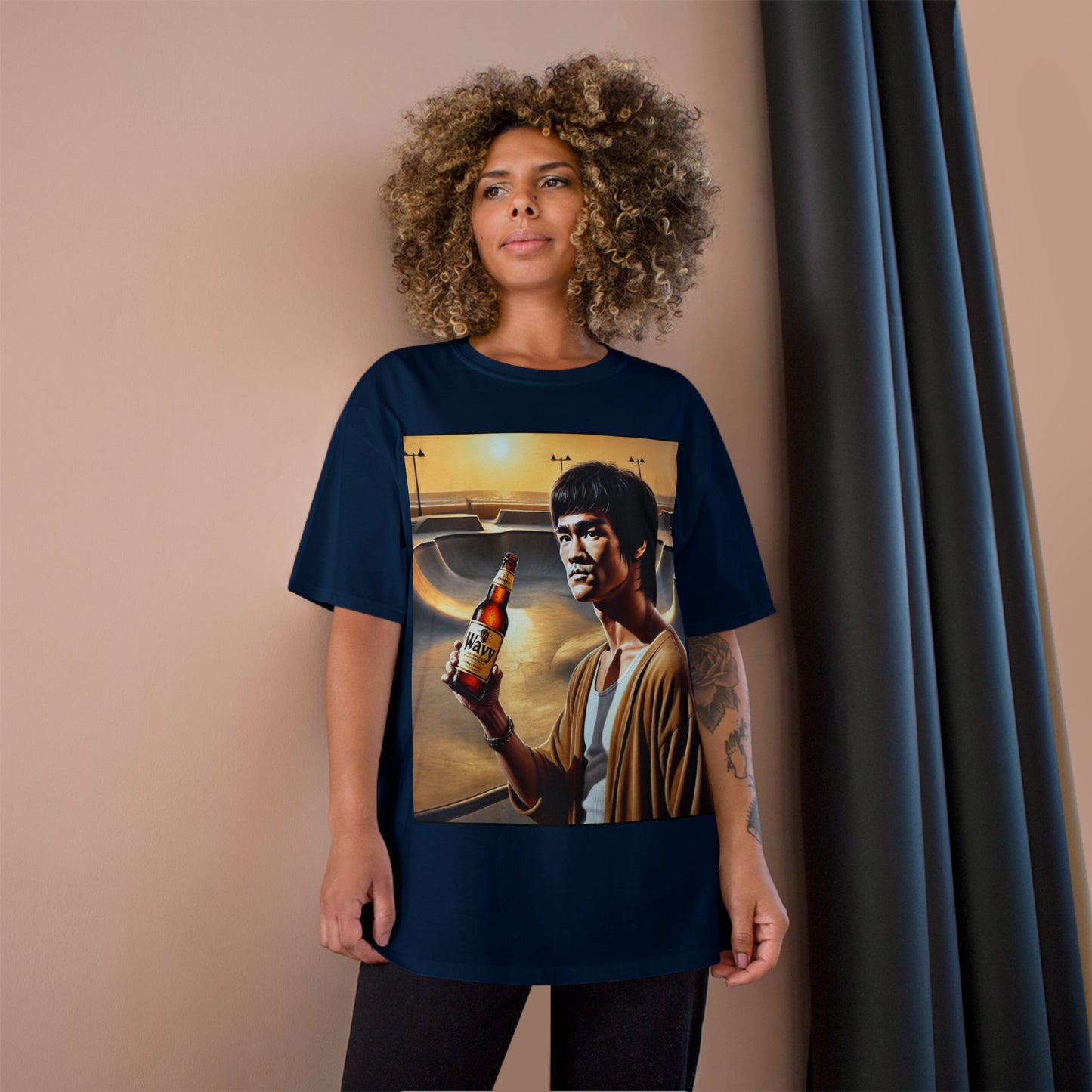 Retro Champion T-Shirt - Bruce Lee Inspired Art for Casual Style
