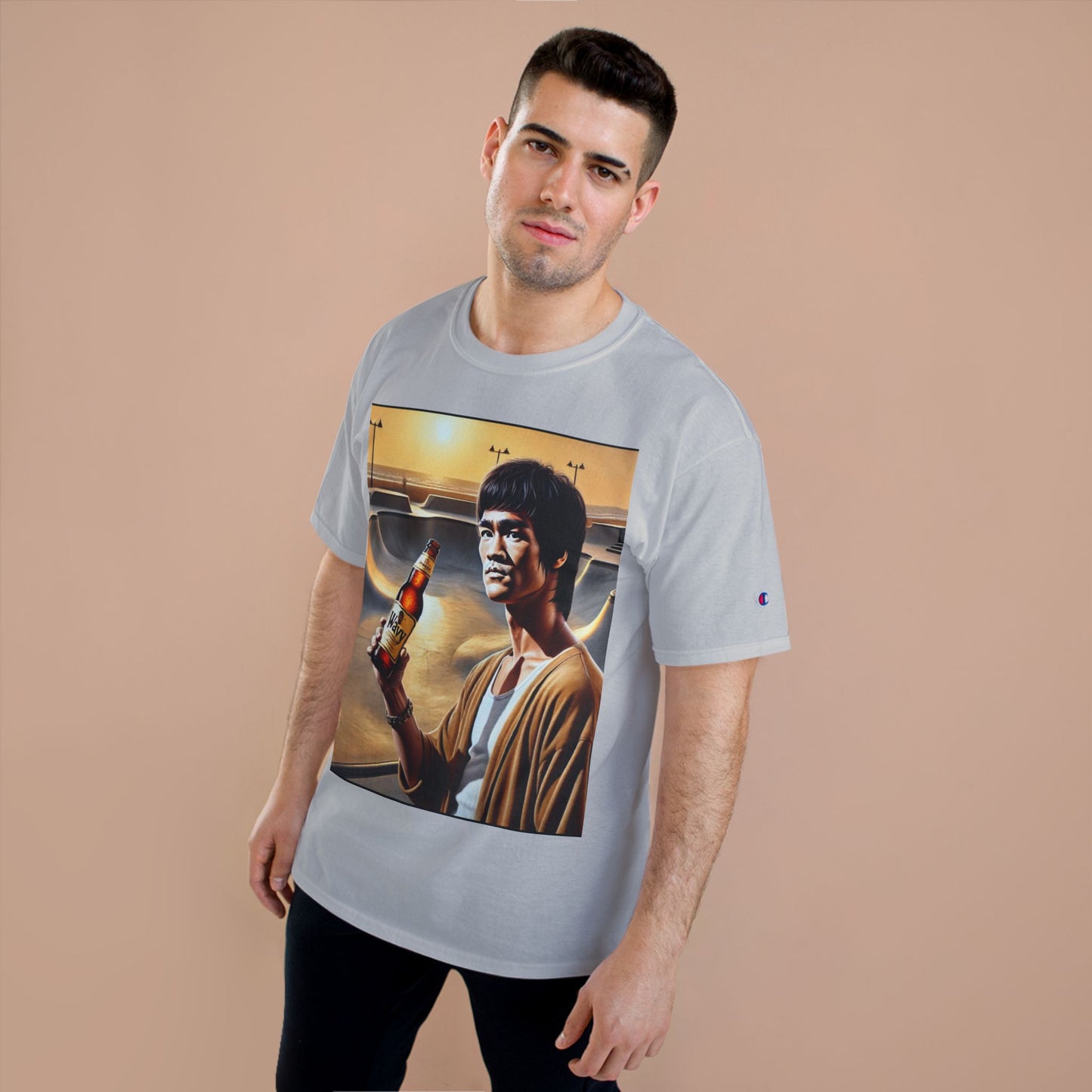 Retro Champion T-Shirt - Bruce Lee Inspired Art for Casual Style
