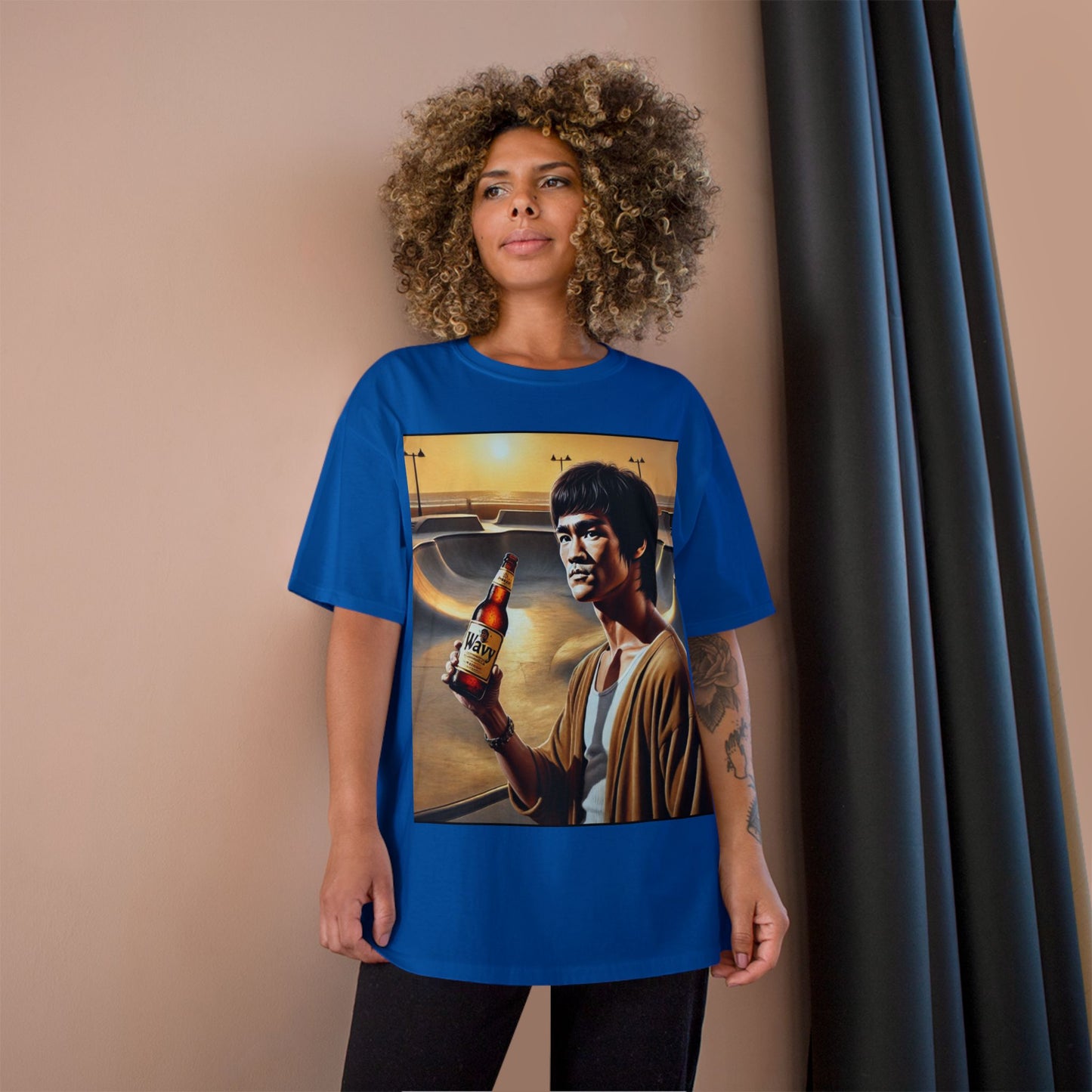 Retro Champion T-Shirt - Bruce Lee Inspired Art for Casual Style