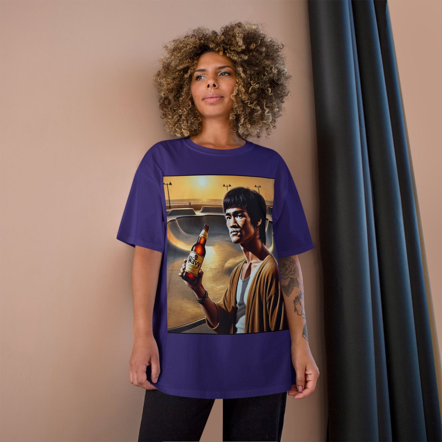 Retro Champion T-Shirt - Bruce Lee Inspired Art for Casual Style