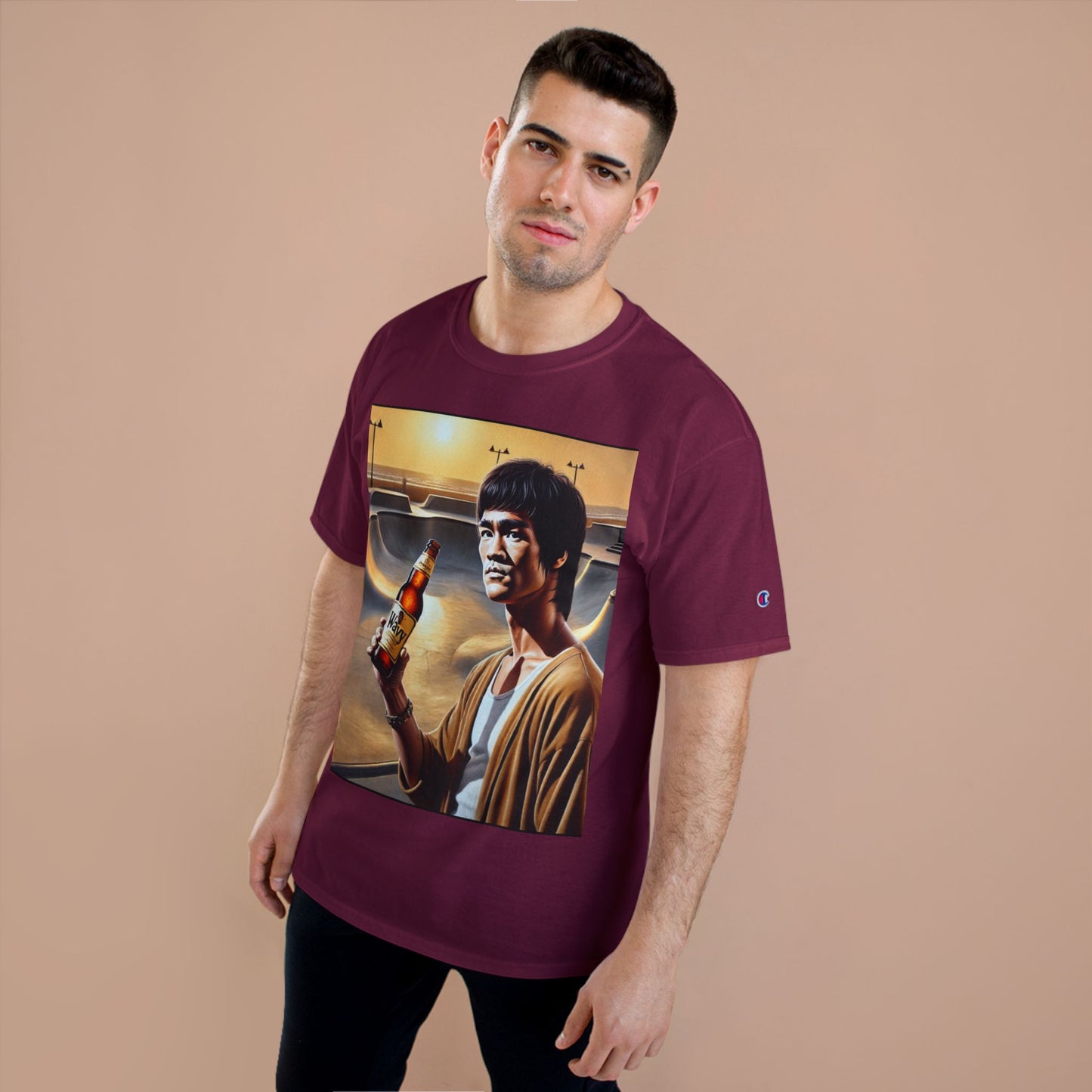 Retro Champion T-Shirt - Bruce Lee Inspired Art for Casual Style